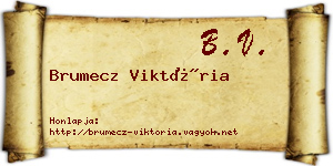 Brumecz Viktória névjegykártya